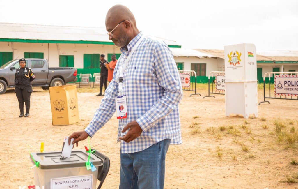 Kennedy Agyapong cast his ballot as NPP presidential primary gets underway