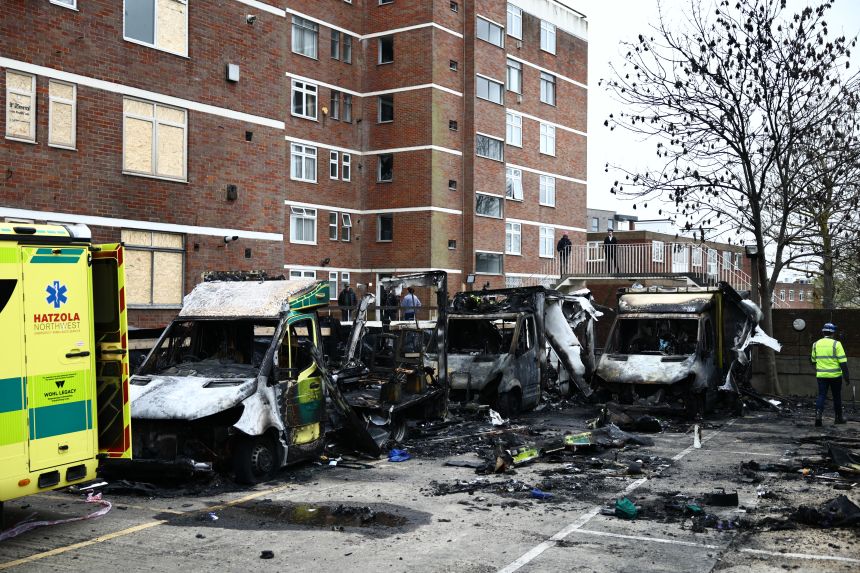 UK police arrest two men in connection with suspected antisemitic arson attack