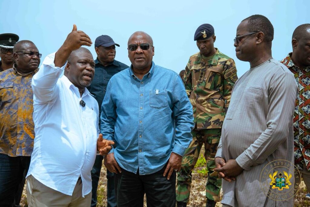 President Mahama warns against mangrove destruction during visit to Fuveme