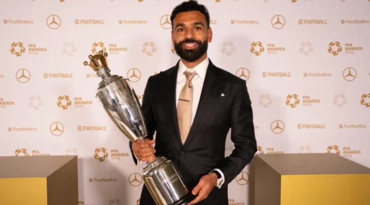 Mohamed Salah makes history with third PFA Player of the Year award